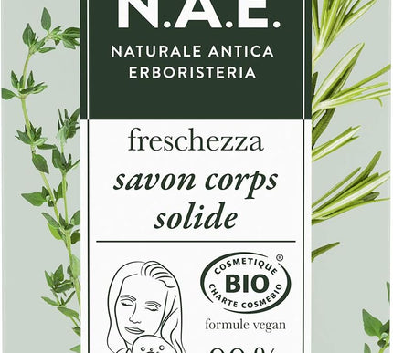 N.A.E. - Savon Solide Douche Corps Rafraîchissant BIO x 6 unités