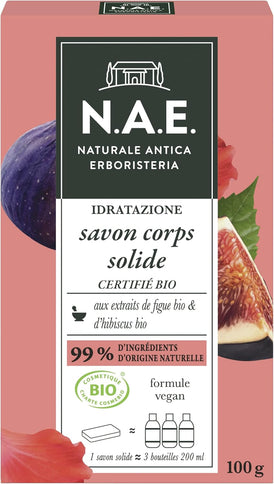 N.A.E. - Savon Solide Douche Corps Hydratant BIO x 6 unités