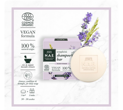 N.A.E Shampoing Solide Cheveux Normaux Lot x6
